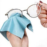 cleaning eyeglasses