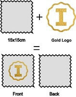 microfiber lens cloth gold stamped artwork