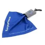 Eyeglass Cleaner Cloth Keychain - With Pouch