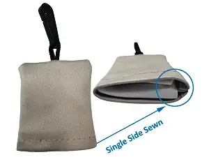 Single Side Sewn microfiber cloth pouch