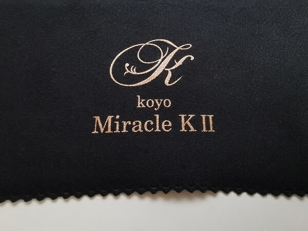 rose gold stamped logo on custom eyeglass cloth