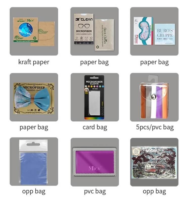 package of custom lens cloth